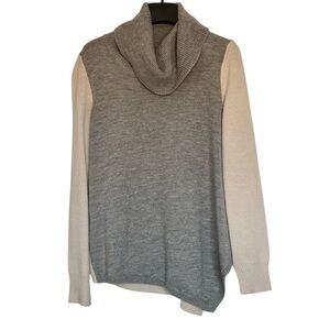 BCBGMaxAzria Two-Tone Cowl Neck Wool Sweater